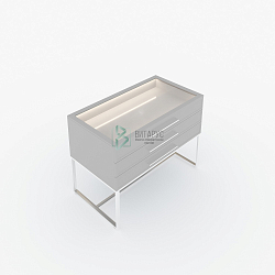 Экспозиционная витрина горизонтальная с тремя выдвижными ящиками Мо.2.225